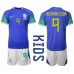 Cheap Brazil Richarlison #9 Away Football Kit Children World Cup 2022 Short Sleeve (+ pants)